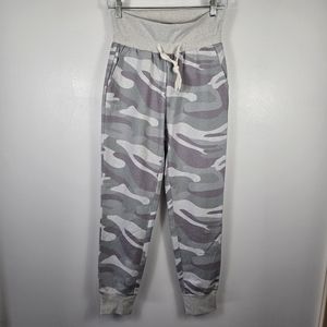 NEW Belinda Purple Gray Camo Pull On Drawstring Jogger Sweatpants Size Small
